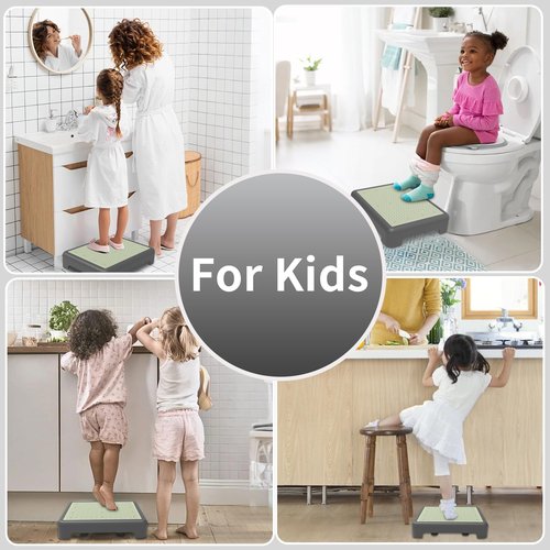 TENGYI One Step Stool for Adults, Noctilucent Bed Step Stools, 650 LBS Capacity, Non-Slip Safety Step Platform Indoor and Outdoor for Seniors, Wide Step Stools Elderly Assistance at Night