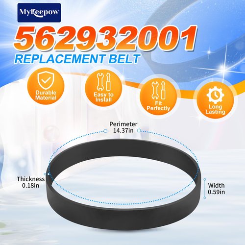 MyKEEPOW 562932001 Vacuum Belt for Hoover Windtunnel Vacuum Cleaner, Part #562932001/38528-033/Ah20080, 5Pack