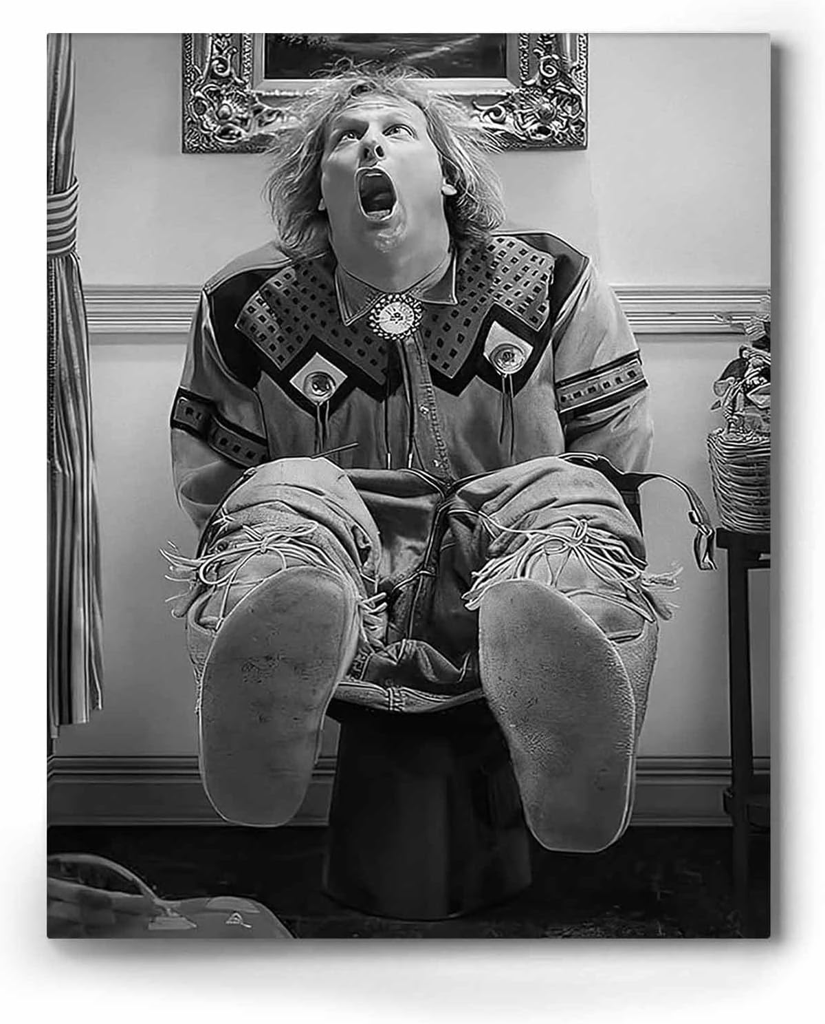 VYPEROCK Funny Canvas Wall Art - Humorous Comedy Movie Poster | Black Dumb and Dumber Design (8"x10")