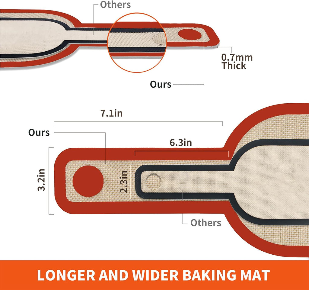 PLAPITATE Silicone Bread Sling | Non-Stick Dutch Oven Liner for Easy Sourdough Baking - 2 Red Set