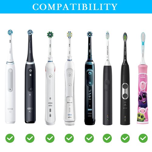 2Pack Acrylic Electric Toothbrush Holder with Diatomite Drying Stone, Bathroom Drawer Organizer with Drainage Hole for Tooth Brush, Compatible with Philips, Oral-B
