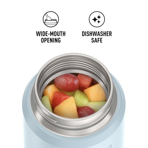 THERMOS ICON Stainless Steel Food Jar with Spoon, 16 Ounce, Glacier