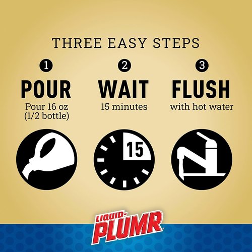 Clorox Liquid-Plumr Clog Destroyer Gel - Advanced Action for Hair & Clogs | 2 Bottles, 32 fl. oz. Each
