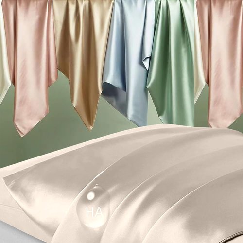 Mulberry Silk Body Pillow Case - Smooth, Cooling & Anti-Acne Zipper Cover | 20x54 Inches, Beige
