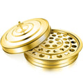 Jingmore Holy Communion Tray for Churches with Lid Communion Set Stainless Steel Cup Tray with Cover Church Supplies Not Cups Included(Gold Color)
