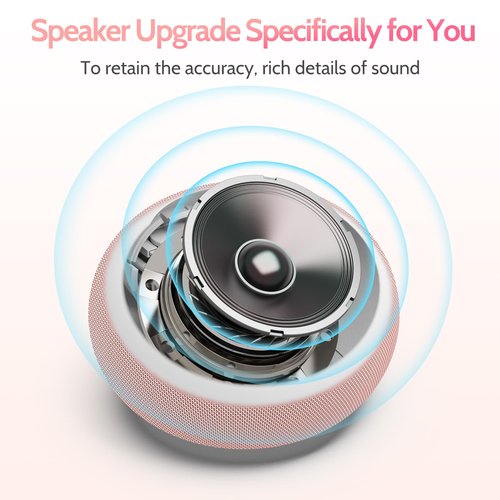 Reacher Auto Dimmable Sound Machine Alarm Clock with Night Lights, 20 Soothing Sounds, Sleep Timer, Precise Volume Control, Cute White Noise Soother for Girls, Kids, Bedrooms, Office