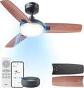 Dreo Smart Ceiling Fan - 42 Inch Black Design with 12 Speeds, Dimmable LED Light & Remote Control