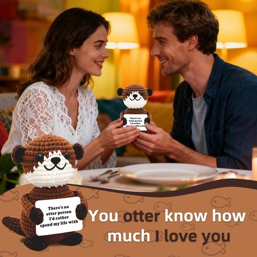 Birthday Decoration Handmade Otter Gifts for Men Women Husband Wife Gift for Boyfriend Girlfriend I Love You Romantic Anniversary for Couple Hers Him Wedding Engagement Decor Mothers Fathers Day