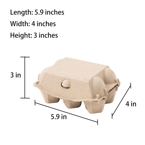 Dubtnion 15 Pack Egg Cartons Cheap Bulk, 6 Count Egg Storage Containers Holder, Sturdy Natural Pulp Material Perfect for Storing Extra Eggs