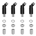 MAYOMAJO 4-Pack Sloped Ceiling Adapter for Chandeliers Pendant Lights Adjustable 0-180 Degrees Accommodate Sloped Ceiling (Black)