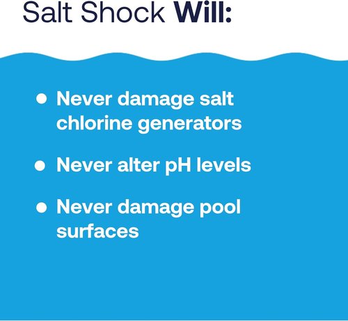 HTH 52047 Swimming Pool Care Salt Shock - Stabilized Chlorinator | Treats 10,000 Gallons, 5x12oz Packets