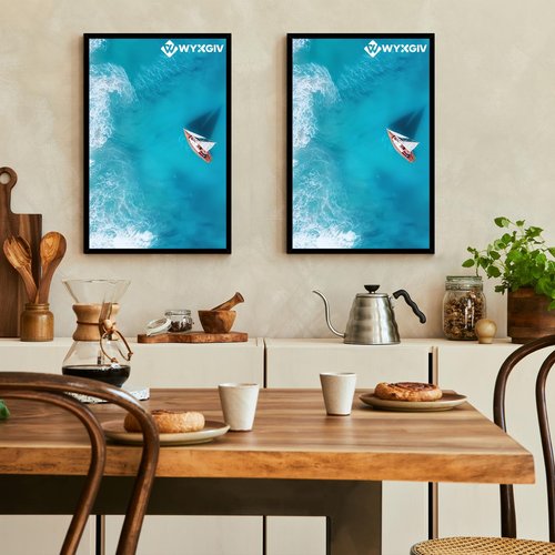 Wyxgiv 16x20 Picture Frame Set of 2, Scratch-Proof Black Frame Lightweight yet Sturdy Display Poster Artwork 16 x 20 Horizontally/Vertically - Slide-In Strips|2 Packs|Black|16"x20"