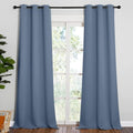 NICETOWN Blackout Curtains - Thermal Insulated & Noise Reducing | 90 Inches Long, Stone Blue, 42 Inches Wide, 1 Pair