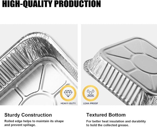 Aluminum Baking Cake Pans by [Brand Name] - 8x8 Square Foil Pans with Clear Plastic Lids for Easy Food Storage