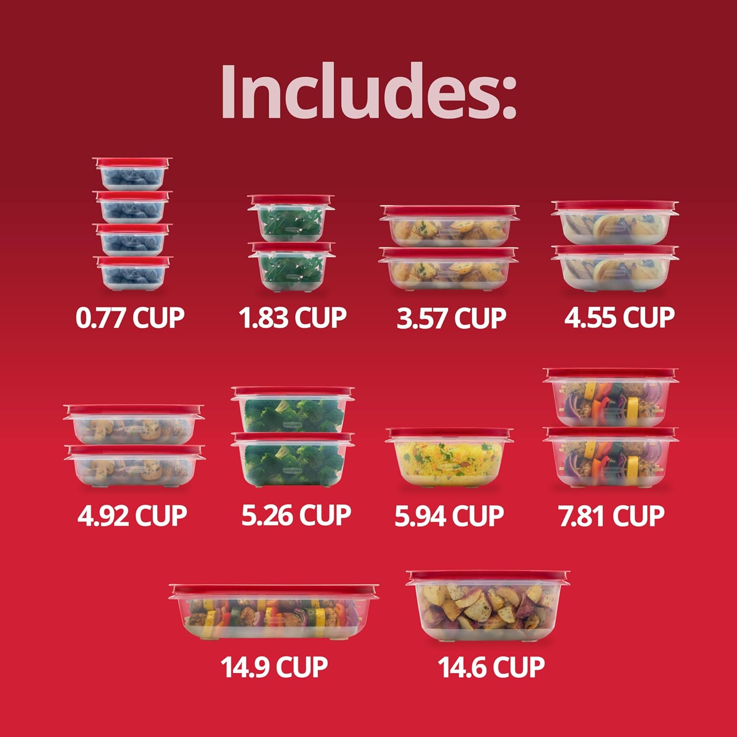Rubbermaid EasyStore Food Storage Containers - 38-Piece Set with Lids for Organized Kitchen