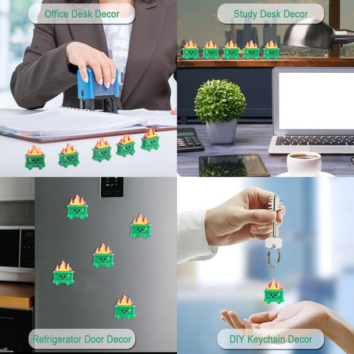 Arrowbash 20 Set Resin Dumpster Trash Shape Gift Team Employee Appreciation Gift Social Worker Month Emotional Desk Accessories for Staff Teacher Office Coworker Nurse Medical Favor (Green)