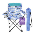 Emily Rose Kids Folding Beach Camp Chair with Safety Lock - Camping Travel Chair for Boys Girls Toddlers Ages 2-7 with Cup Holder & Carry Case (Blue Camo) Indoor Outdoor Lightweight USA Brand