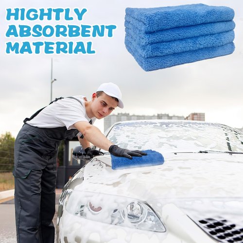 CODOHI 4 Pcs Extra Large Microfiber Cleaning Cloth, 30"x20" Washable Reusable Floor Cloth for Squeegee Mop House Floor Kitchen Car Window Highly Absorbent, Lint and Streak Free
