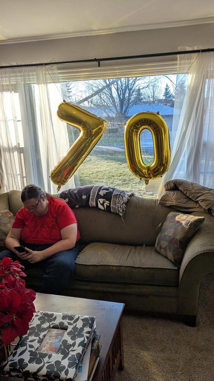 27-Inch Gold Number Balloons by [Brand Name] - Perfect for Birthday, Wedding, and Graduation Celebrations
