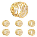 Gold Napkin Rings - 6 PCS Metal Napkin Rings(Twisted Wire) Napkin Holders Buckles for Family Dinner, Wedding, Party,Table Decorations
