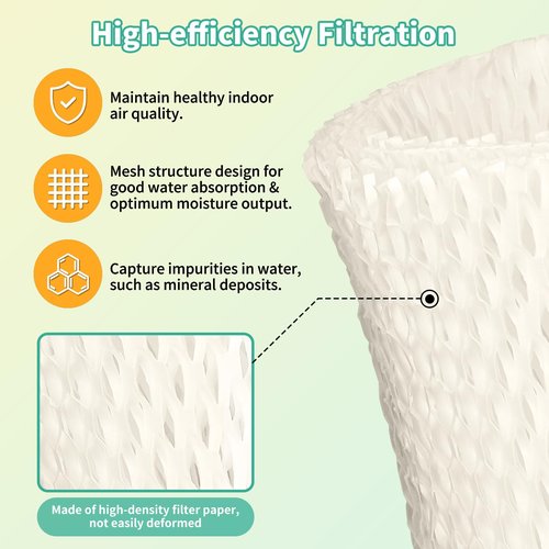 Keycci Canopy Humidifier Filter Replacement, Canopy Filter Compatible with Bedside & Nursery Canopy Humidifiers, Wood Pulp & Paper Honeycomb Filters (2pcs, White)