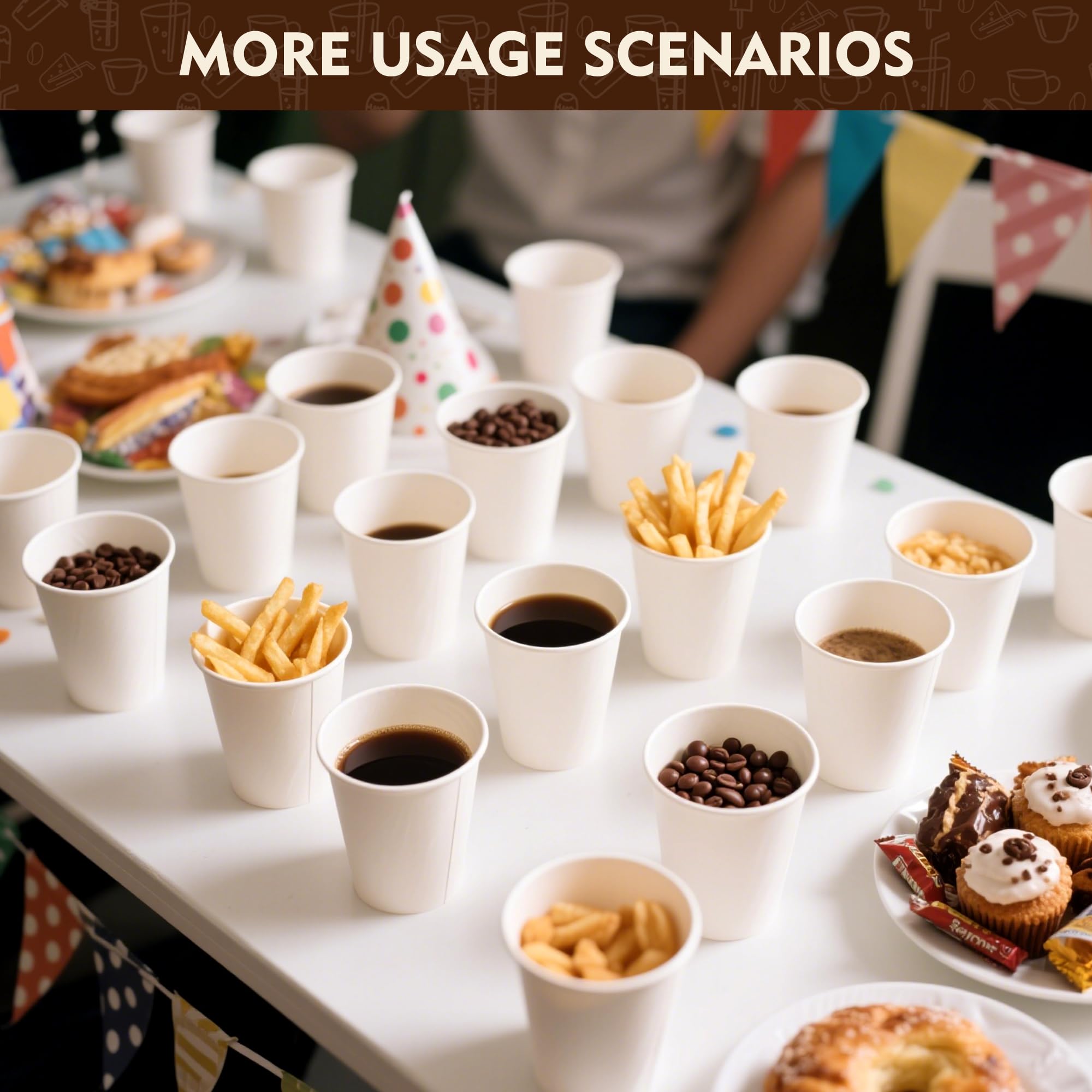 YEEHAW 3 oz 3000 Pack Disposable Paper Coffee Bathroom Cups, Small White Mouthwash Cup for Bathroom