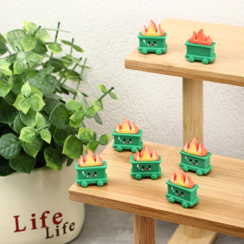 Arrowbash 20 Set Resin Dumpster Trash Shape Gift Team Employee Appreciation Gift Social Worker Month Emotional Desk Accessories for Staff Teacher Office Coworker Nurse Medical Favor (Green)