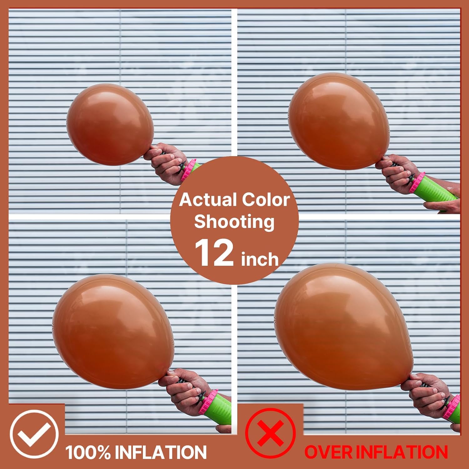 PartyWoo Brown Balloons - 50 Pcs 12 Inch Dark Brown Latex Helium Balloons for Weddings & Parties