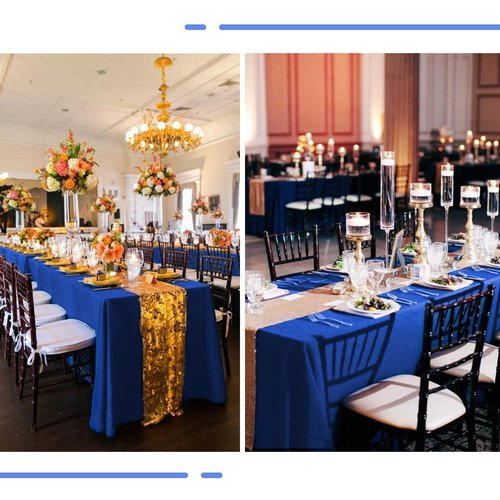 8 Pack Rectangle Tablecloth,90 x 132 inch Royal Blue Tablecloth Polyester Table Cloth for 6 Ft Rectangle Tables,Stain and Wrinkle Resistant Washable Fabric Table Covers for Wedding,Restaurant,Party