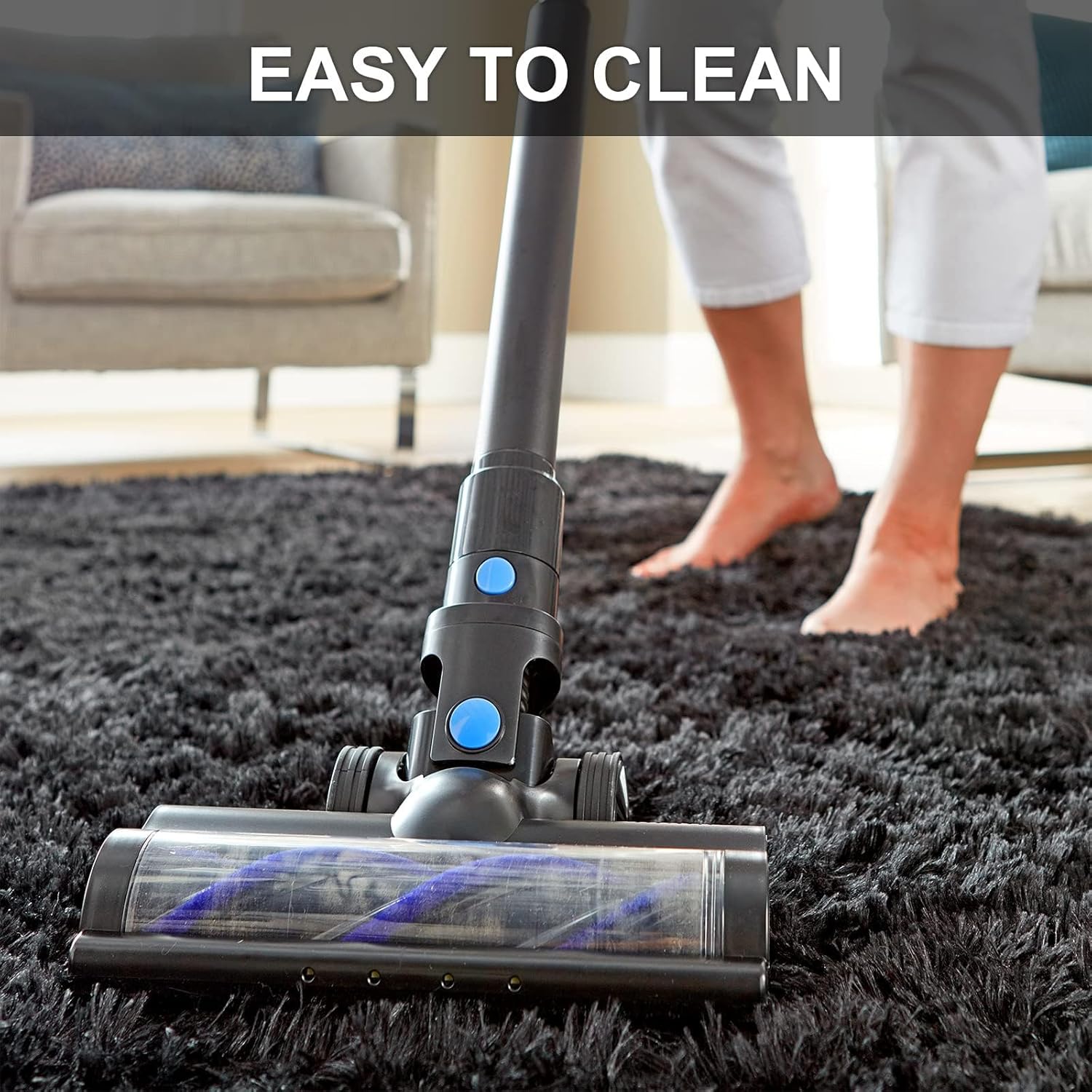 Ophanie Black Area Rug - Fluffy Shaggy Soft Carpet for Living Room | 5x8 Size, Perfect for Kids' Decor