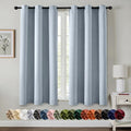 MIULEE Light Blue Blackout Curtains - Thermal Insulated Room Darkening Drapes | 54 Inches Long, 2 Panels