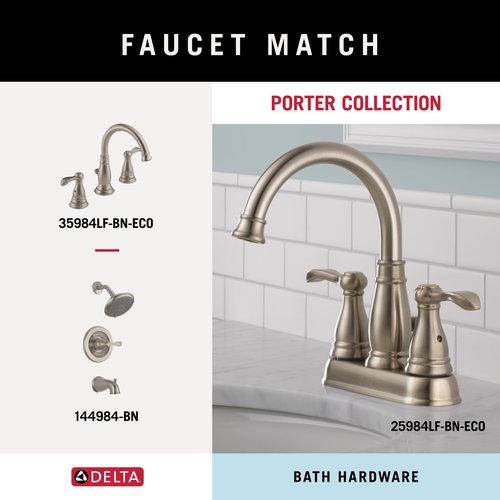 Delta Porter (1-Pack) Hand Towel Holder SpotShield Brushed Nickel Towel Racks for Bathroom Wall Round Towel Ring Holder for Bath Towel Hanger for Kitchen, Bathroom Accessories PTR46-BN