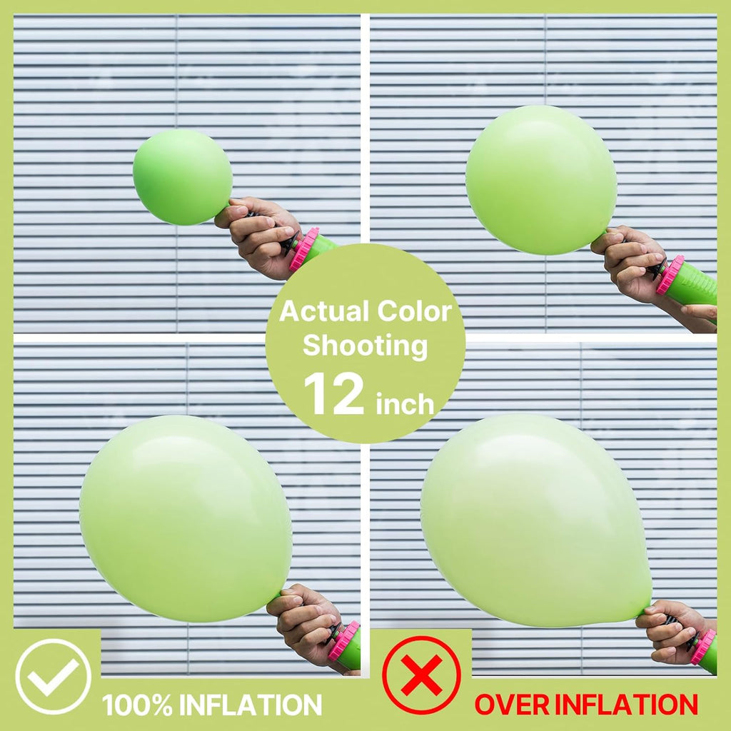 PartyWoo Lime Green Balloons - 127-Piece Neon Latex Balloon Arch Kit for Graduation & Birthday Decor
