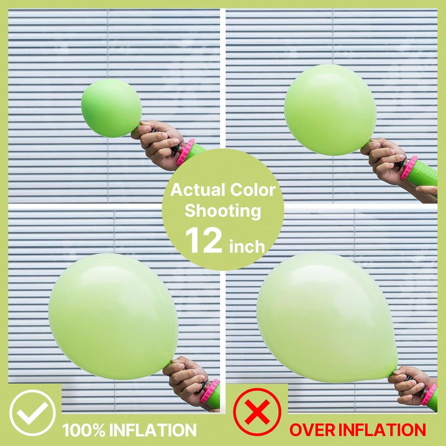PartyWoo Lime Green Balloons - 127-Piece Neon Latex Balloon Arch Kit for Graduation & Birthday Decor