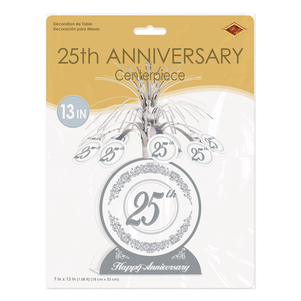 25th Anniversary Centerpiece Party Accessory (1 count) (1/Pkg)