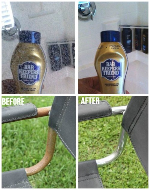 BAR KEEPERS FRIEND Soft Cleanser Liquid (13 OZ) and Non Scratch Scouring Scrubber Kit | Multipurpose, Stainless Steel, Rust, Soft Cleaner with Heavy Duty Non Scratch DishCloth
