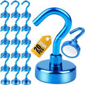 DIYMAG Magnetic Hooks - 30Lbs Heavy Duty S-Hooks for Classroom, Kitchen, Garage | 20 Pack - Blue