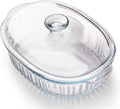 NUTRIUPS Glass Casserole Dish - Borosilicate Glass Baking Dish with Lid | 3QT Oven Safe