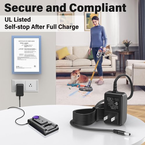30V Vacuum Cleaner Charger Compatible with Laresar 25.9V 30V Li-ion Battery Cordless Stick Vacuum Cleaners Power Cord AC Adapter for Laresar Elite 5 3 4 1 Pro Model Elite 5 Elite 4 Elite 3 Elite 1 Pro