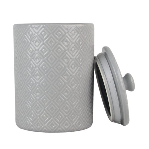 10 Strawberry Street Diamond 3 Piece Canister Set, Gray