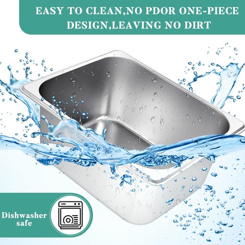 Zubebe 8 Pcs Hotel Pans Stainless Steel Steam Table Pan 1/2 Half Size 6 Inch Restaurant Steam Table Pan Deep Metal Food Tray Commercial Food Pans for Restaurant Party Buffet Catering