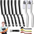 Crevice Cleaning Brush Set - Hard Bristle Gap Scrubber Tools for Bathroom Grout & Window Tracks | 12-Pack Home Essentials