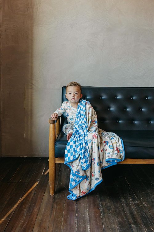 Copper Pearl Justice League Three-Layer Baby Blanket: Soft Quilts for Boys & Girls | Breathable, Cozy Toddler Blanket | Newborn Quilt | 46x46 Premium Polyester/Rayon