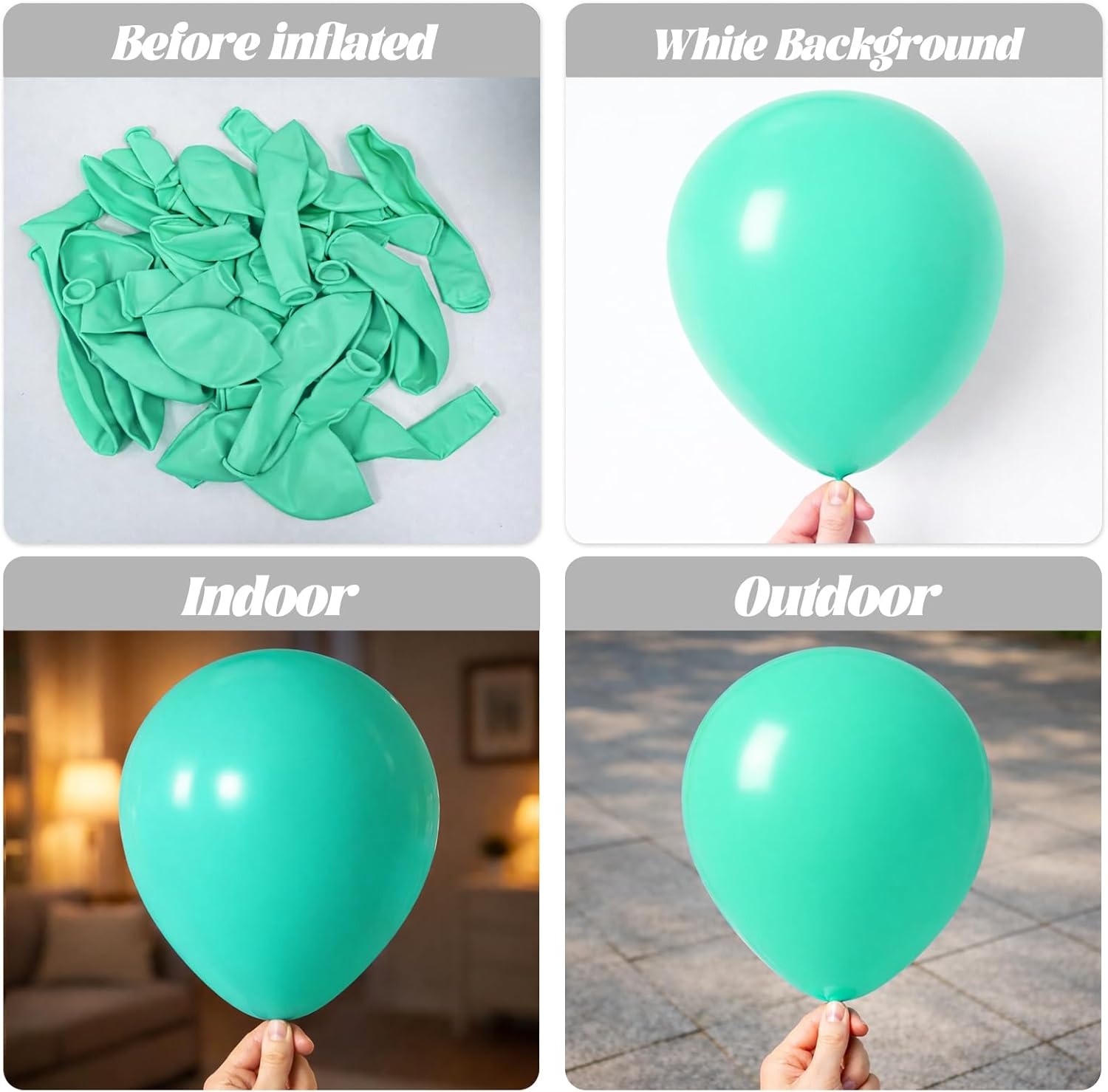 Voircoloria Teal Balloon Garland Kit - 90-Pack of 5-18 Inch Balloons for Weddings, Graduations & Parties