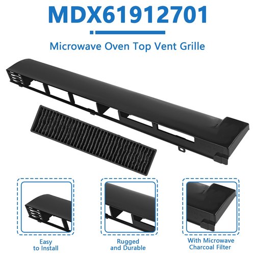 MDX61912701 Microwave Vent Grille Replacement for LG Microwave Vent Kit Oven Top Vent Grille LMV2031ST LMH2016ST LMHM2237BD LMHM2017SB Part# AP5202555 2119394 AH3535252 EA3535252