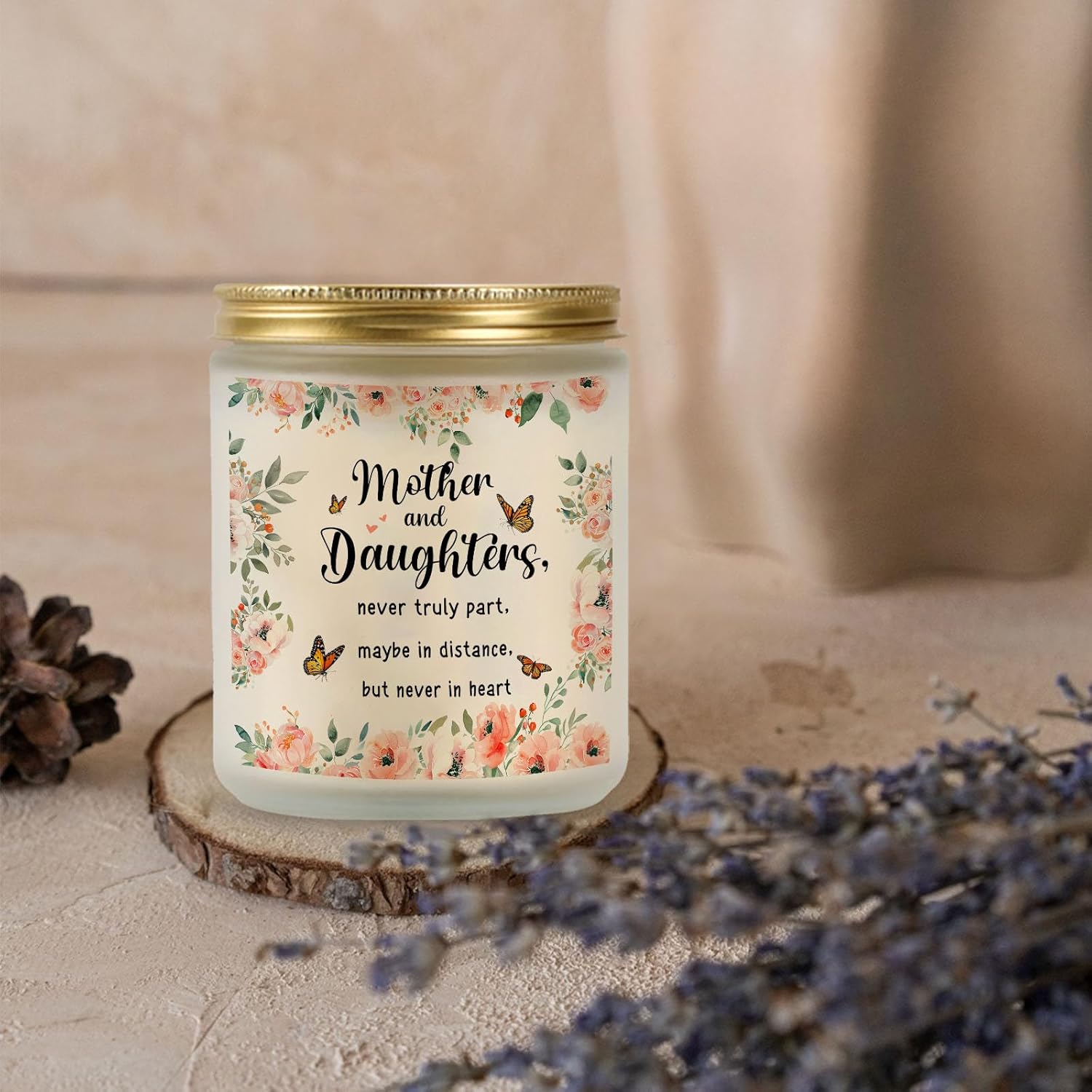 Regine Switzerland | Mom Gifts Candle - Heartfelt "Never Truly Apart" Message | Perfect for Daughters