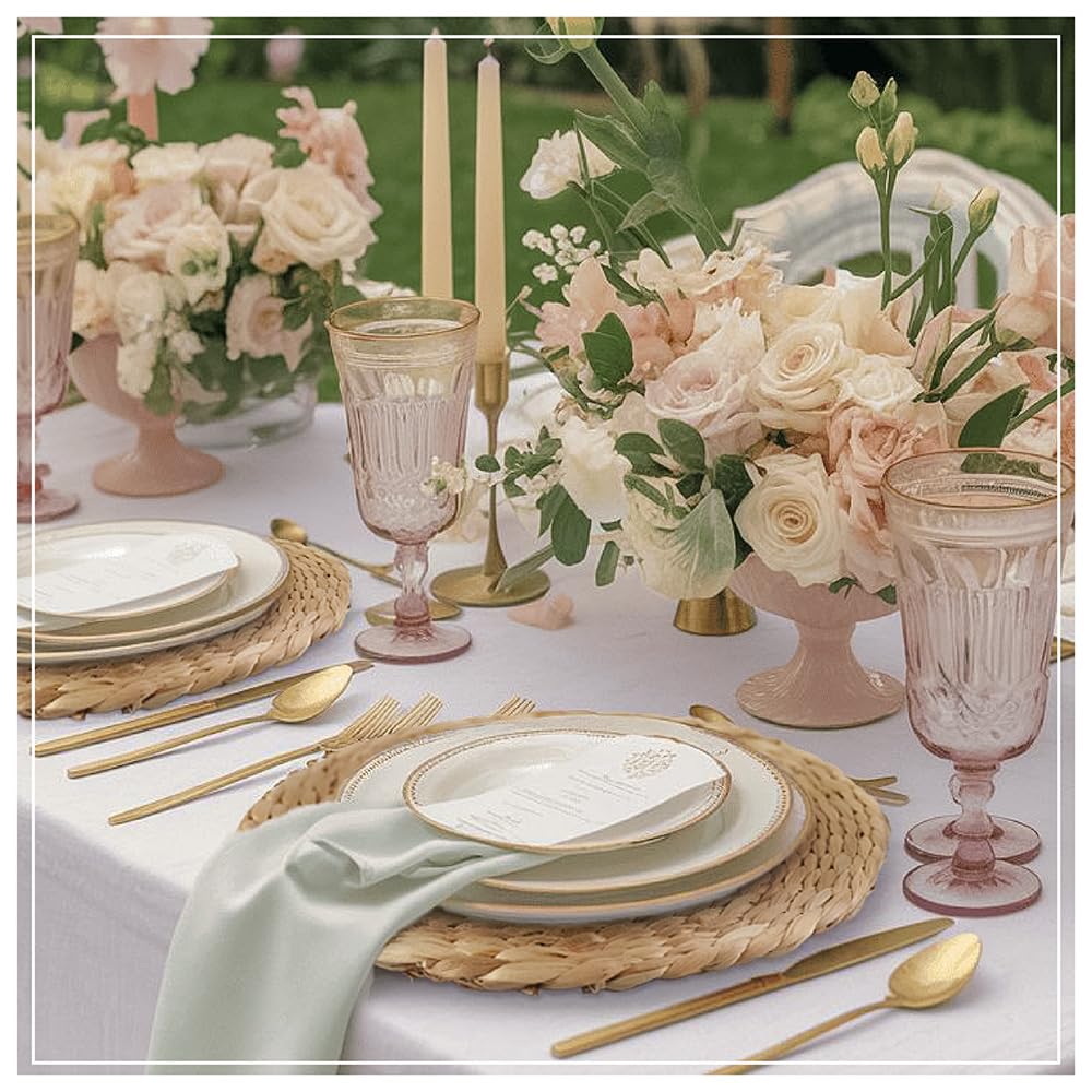 12 inch Round Placemats Set of 8, Natural Herringbone Pattern, Table Mats Braided Heat Proof, Farmhouse Boho Table Place Mat Ourdoor Wicker Chargers for Dinner Plates