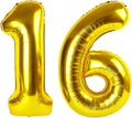 Skiennix 40 Inch Gold Number Balloon - Perfect for 16th Birthday & Wedding Celebrations | Large Foil Decoration