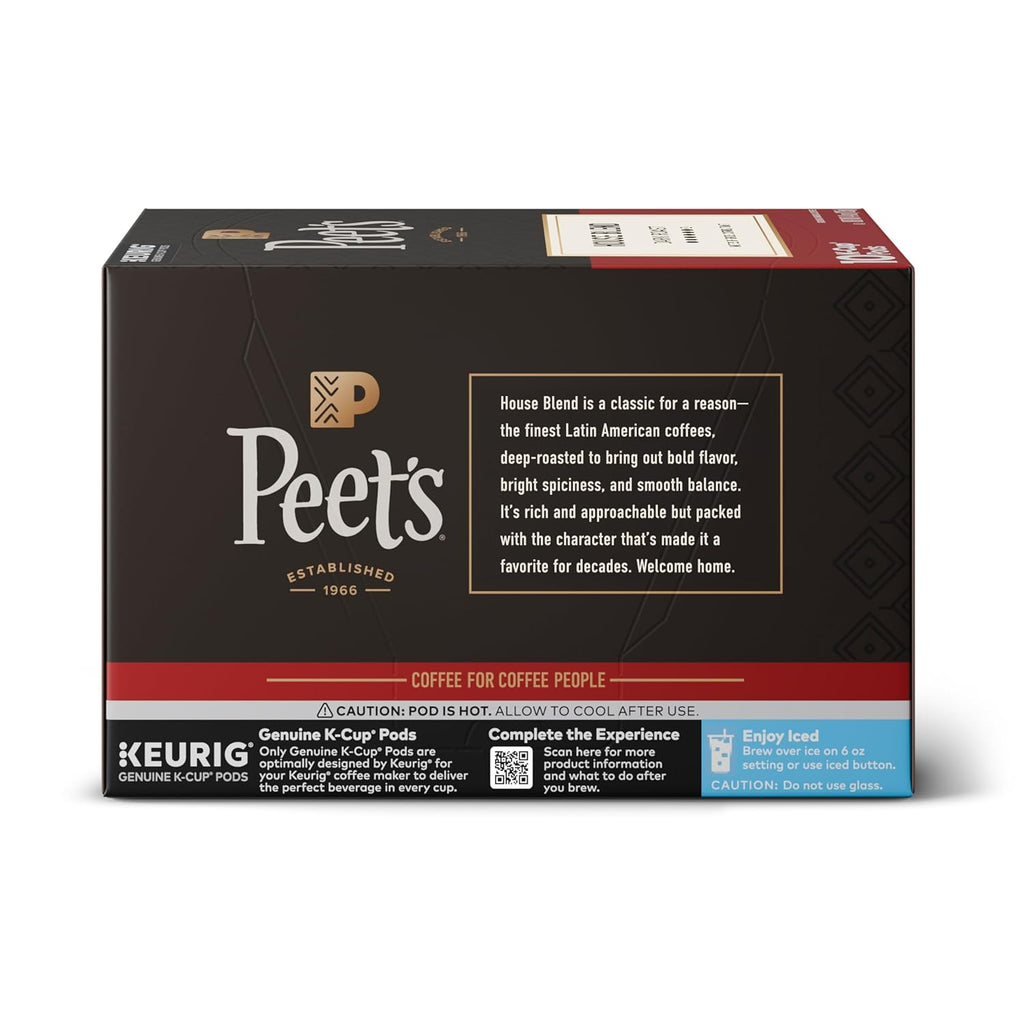 Peet's Coffee K-Cup Pods Dark Roast Variety Pack - 100% Arabica Coffee, 40 Count (4 Boxes)
