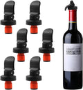 6PCS Wine Bottle Stoppers, Reusable Plastic Wine Corks Wine Stoppers Bottle Caps Champagne Stoppers with Airtight Seal, Keep Wine Fresh Wine Bottle Sealer Set